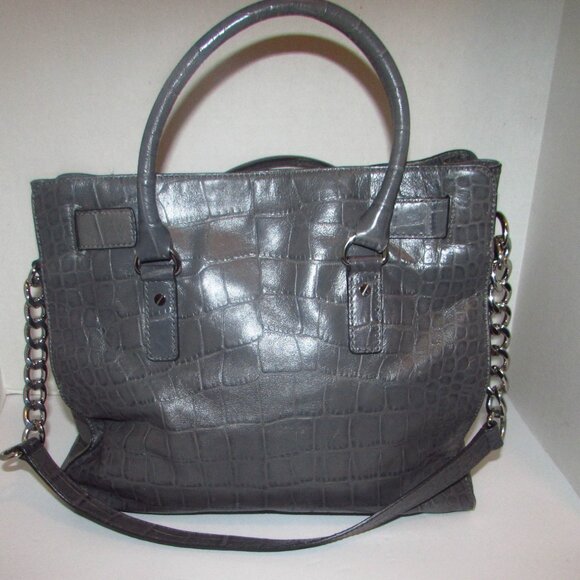 MICHAEL KORS Leather Hamilton Croc Bag - Picture 10 of 15